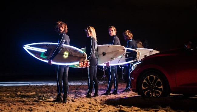 Mazda2 lights the way for the surfers